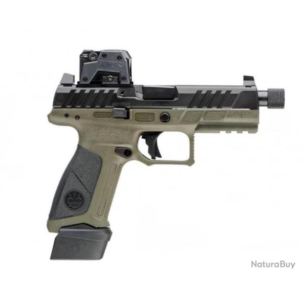 Pistolet Beretta APX A1 Full Size Tactical OD 9mm Para  2 Chargeur 17 Cps