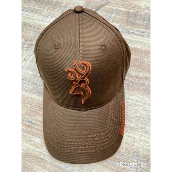 CASQUETTE BROWNING MARRON INSIGNE FLUO