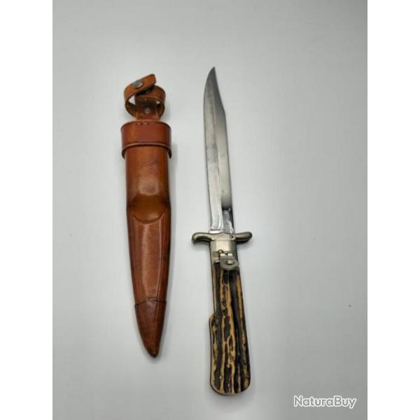 Rare dague  la d'estaing hubertus solingen poignard couteau dague de chasse