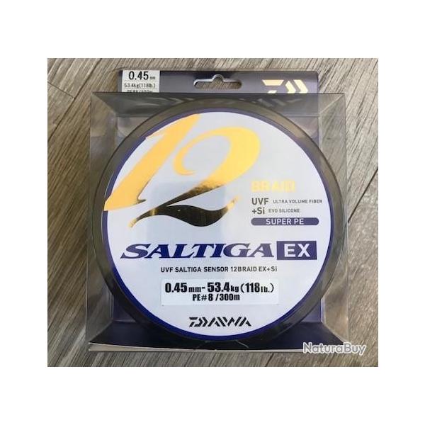 Daiwa Tresse Saltiga 12 Braid EX 300m 118lb (NEUVE)