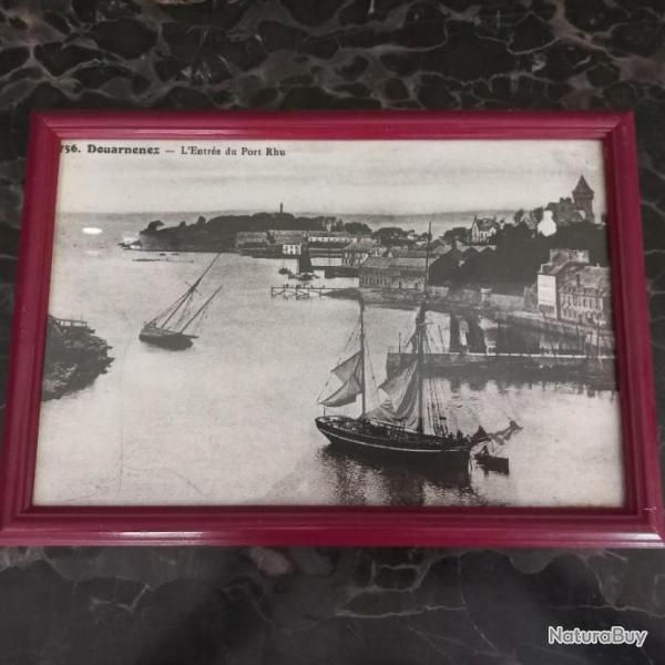 lot de deux anciens cadre  photos de Douarnenez 1950