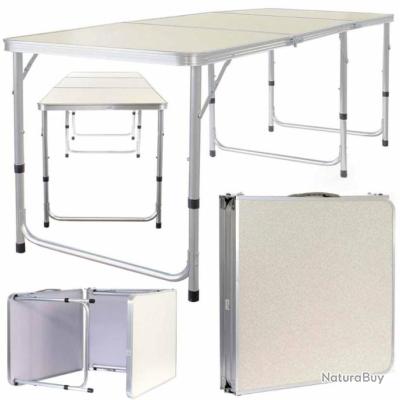 Table De Camping/jardin RELOAD Avec 4 Chaises - Coloris Blanc, Bois Ou Vert, Neuve