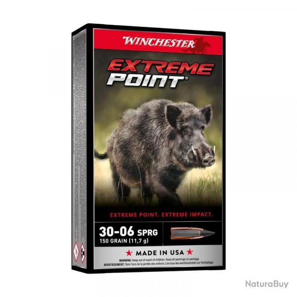 20 CARTOUCHES WINCHESTER EXTREME POINT 180GR CALIBRE 30-06