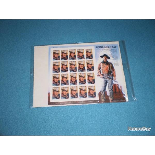 Planche de timbres sur John WAYNE ! 2004 ! Collection ! NEUFS !!!