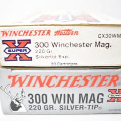 Lot de 37 balles calibre 300 WIN MAG - WINCHESTER
