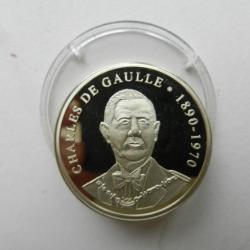 médaille de table président français Général de Gaulle 1890 1970.