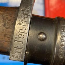 rare allemagne baionette 1882 belge modifié