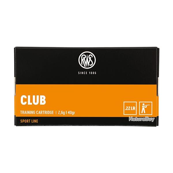 BOITE DE 50 CARTOUCHES RWS CLUB CAL.22LR 40GR