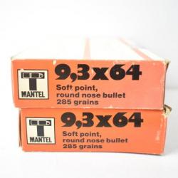 Lot de 36 balles RWS calibre 9.3x64 Tmantel