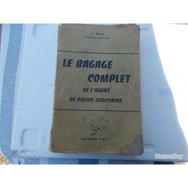 livre bagage de l'agent de police judiciaire 1961,bon tat