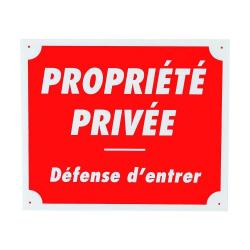 Panneau Propriété privée Défense d'entrer en polypropylène alvéolaire