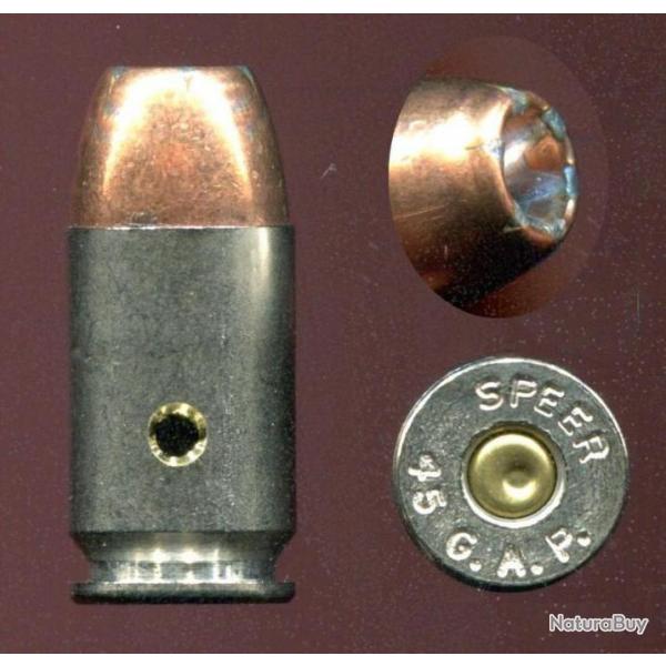 .45 GAP (Glock Auto Pistol) - SPEER - tui nickel de 19 mm de long