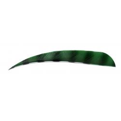 BUCK TRAIL - Plumes Naturelles Paraboliques 5" RH Barred BARRED GREEN