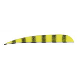 BUCK TRAIL - Plumes Naturelles Paraboliques 5" RH Barred BARRED NEON YELLOW