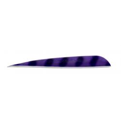 BUCK TRAIL - Plumes Naturelles Paraboliques 5" RH Barred BARRED PURPLE