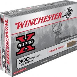 20 CARTOUCHES WINCHESTER POWER POINT 180GR CALIBRE 300WM