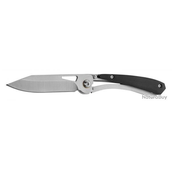 Couteau pliant  ouverture  pivot avec manche noir-Couteau pliant manche noir