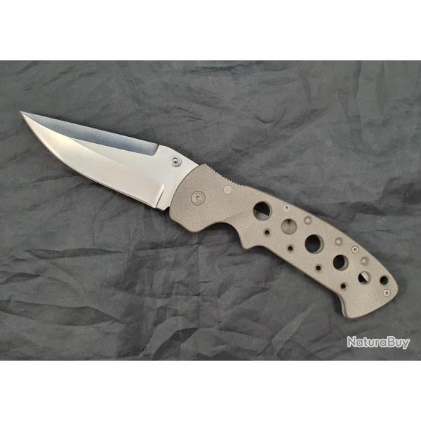 Couteau pliant Custom de Pat CRAWFORD Modle Kasper - Etat NEUF ( Titane Artisanal Artisan )