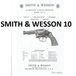 notice SMITH WESSON modèle 10 (envoi par mail) - VENDU PAR JEPERCUTE (m1953)