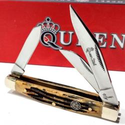 Couteau Queen Stockman Winterbottom 3 Lames Acier 440C Manche OS Slip Joint QN26WB