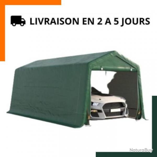 Garage pour voiture 6 x 3 m - Anti-UV - Anti grle - Impermable -180 g/m -  Vert arme