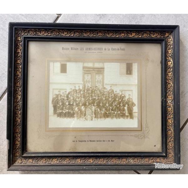 Lot de 2 anciennes photos musique militaires fn 19eme pour une et dbut 20eme pour l autre