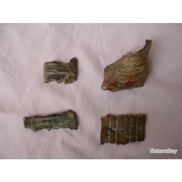 WW1/2 FRANCE LOT DE 4 CLATS EN CUIVRE RELIQUE DE COMBATS WW1/WW2 2