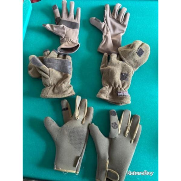 Trois paires de gants de Chasse