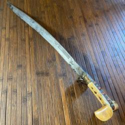 SABRE YATAGAN IVOIRE DE L'EMPIRE OTTOMAN CIRCA 1825