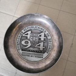 cendrier vide poche argenté 50 ANS des CRS 1944-1994