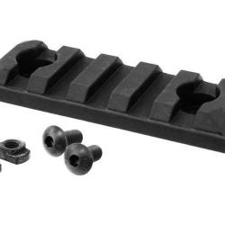 Rail picatinny additionnel fixation M-LOK noir 5 slots - PTS