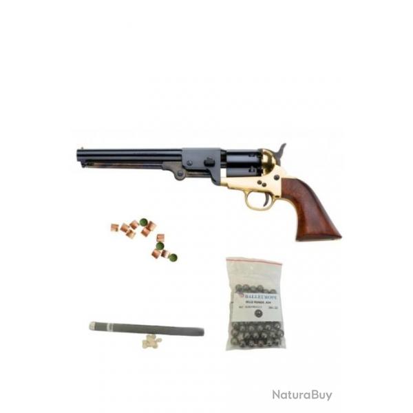 Pack Revolver poudre noir Pietta 1851 Navy Confederate Laiton Calibre 44