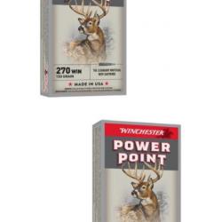 Lot de 2 boîtes de cartouches 270 Win Power Point - 150 Gr