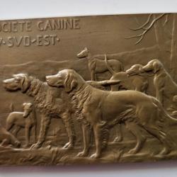 MEDAILLE DE RECOMPENSE " SOCIETE CANINE DU SUD EST " 1914 " 3e prix " .
