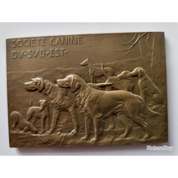 MEDAILLE DE RECOMPENSE " SOCIETE CANINE DU SUD EST " 1914 " 3e prix " .