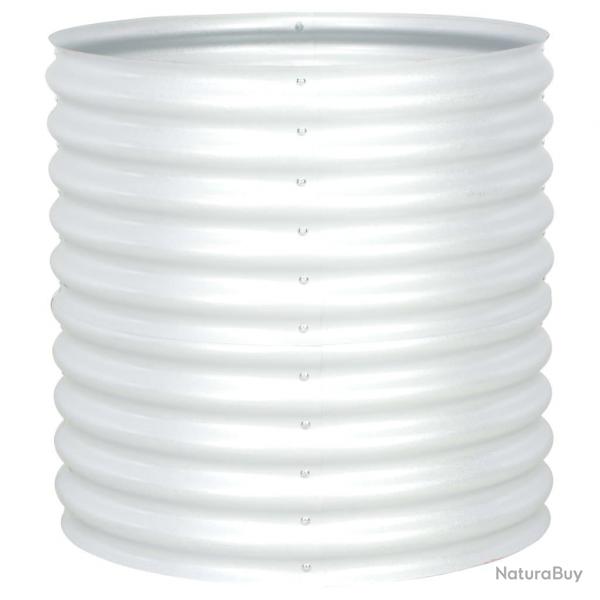 Jardinire lit surlev plantes fleurs jardin 80 x 80 x 81 cm acier galvanis argent 02_0001083