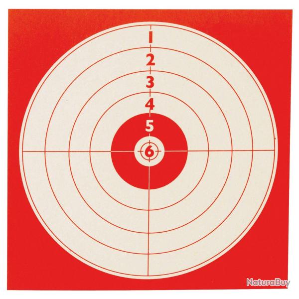 Cibles 14 x 14 couleur rouge pour tir sportif 100 units