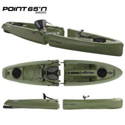 Kayak Point 65°N Mojito Angler Solo Sit-On-Top Modulable Vert 1 place