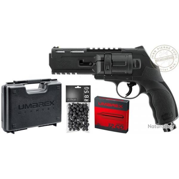 Pack revolver CO2  balles de caoutchouc T4E TR 50 Gen2 - Cal.50 (13 Joules max)