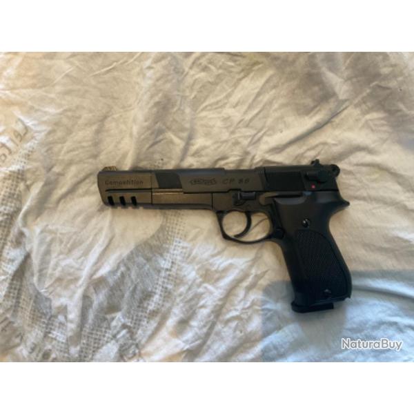 Pistolet CO2 Walther CP88 Match noir cal. 4,5 mm
