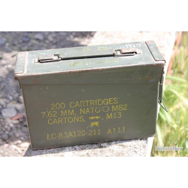 Ancienne caisse  munitions 7,62 pour M60