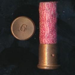 (12892) Une belle cartouche 9mm Flobert simple charge ancienne pour collection Inerte Usine marque G