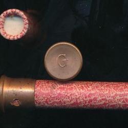 (12895) Une belle cartouche 9mm Flobert double charge ancienne pour collection Inerte Usine marque G