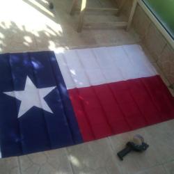 grand Drapeau Texas nylon (90x150) tres bien pour ww2 reconstitution!(a)