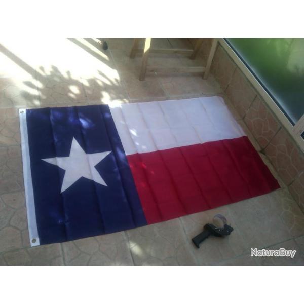 grand Drapeau Texas nylon (90x150) tres bien pour ww2 reconstitution!(a)