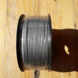 Câble acier galvanisé 2 mm de 100 ml de longueur