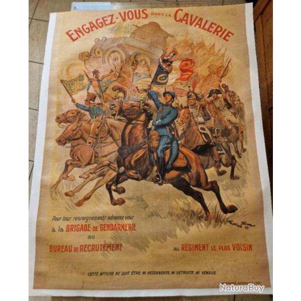 Vritable originale affiche entoile : engagez-vous dans la cavalerie