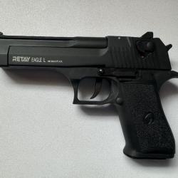 Pistolet RETAY EAGLE L Noir 9mm PAK ( type DESERT EAGLE ) 100% NEUF