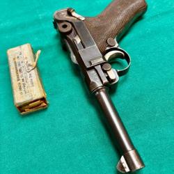 RARE PISTOLET LUGER P08 PRÉCOCE 9X19 9 LUGER PARABELLUM DWM régimenté WW1 1 er guerre mondiale