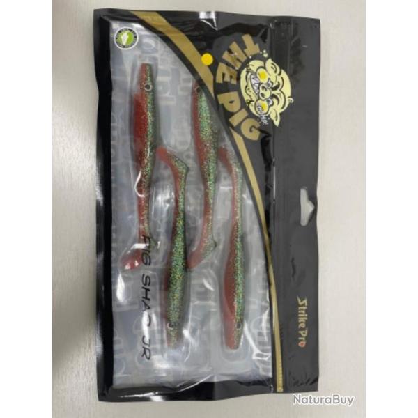 !! LEURRE STRIKE PRO THE PIG SHAD JR 150 COULEUR CARROT